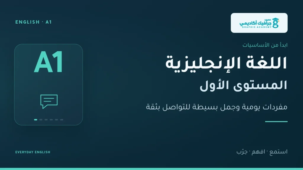 غلاف اللغة الإنجليزية — المستوى الأول (A1)