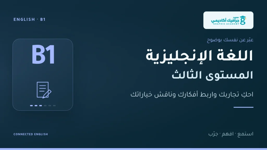 غلاف اللغة الإنجليزية — المستوى الثالث (B1)