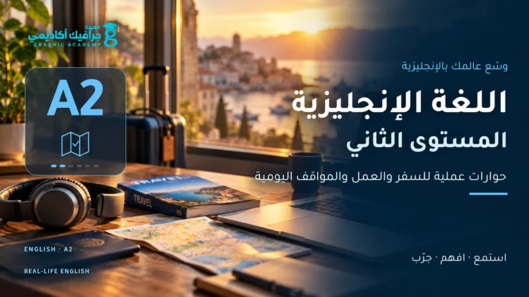 غلاف دورة اللغة الإنجليزية — المستوى الثاني (A2)
