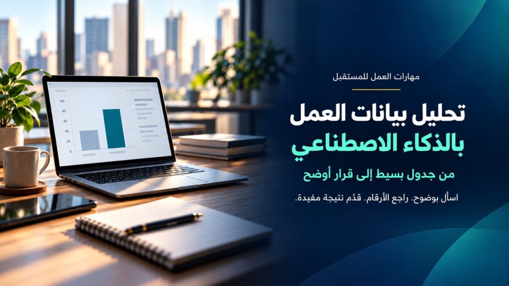 غلاف تحليل بيانات العمل بالذكاء الاصطناعي