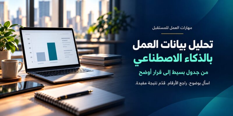 تحليل بيانات العمل بالذكاء الاصطناعي — من جدول بسيط إلى قرار أوضح