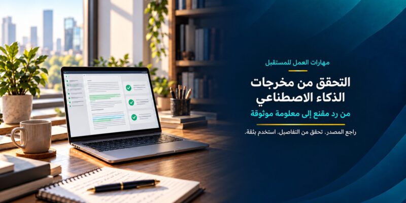 التحقق من مخرجات الذكاء الاصطناعي — من رد مقنع إلى معلومة موثوقة