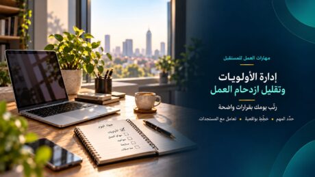 إدارة الأولويات وتقليل ازدحام العمل — رتب يومك بقرارات واضحة
