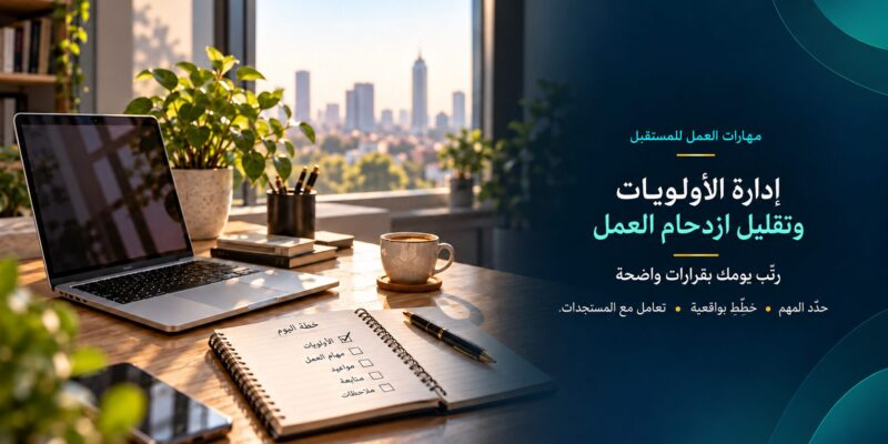 إدارة الأولويات وتقليل ازدحام العمل — رتب يومك بقرارات واضحة