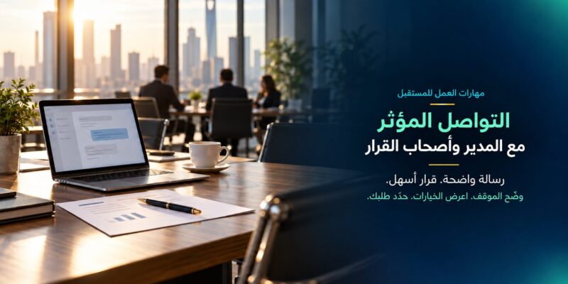 التواصل المؤثر مع المدير وأصحاب القرار — رسالة واضحة وقرار أسهل