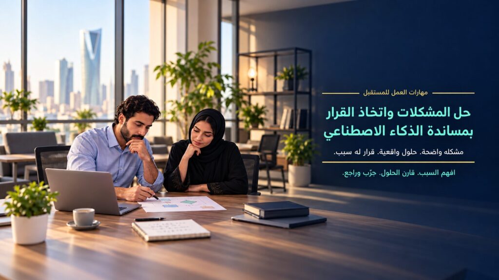 غلاف حل المشكلات واتخاذ القرار بمساندة الذكاء الاصطناعي