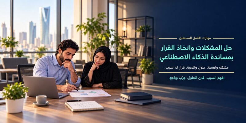 حل المشكلات واتخاذ القرار بمساندة الذكاء الاصطناعي — مشكلة واضحة وحلول واقعية
