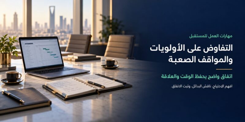 التفاوض على الأولويات والمواقف الصعبة — اتفاق واضح يحفظ الوقت والعلاقة