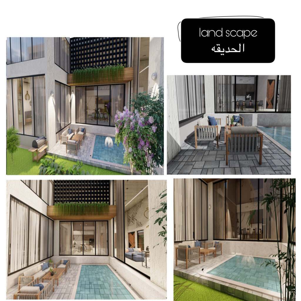 المرحلة التاسعة : تصميم لاند سكيب